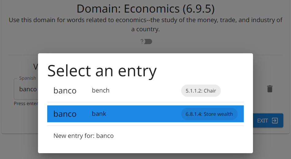 Data Entry duplicate vernacular entries