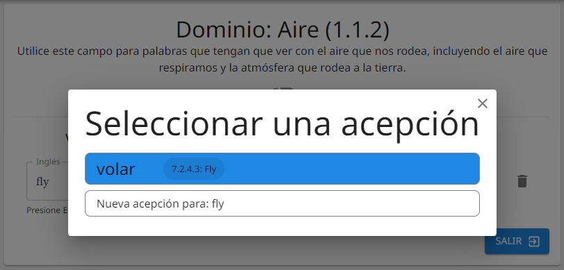 Entrada de datos duplicadas acepciones vernáculas