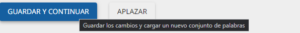 Combinar duplicados botón Guardar y Continuar