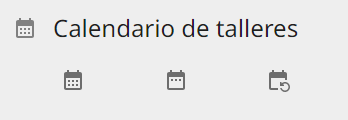 Calendario de talleres